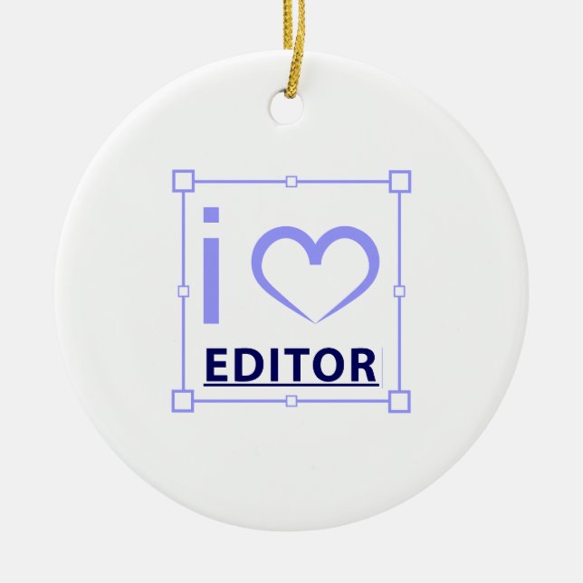 Ornamento De Cerâmica Sou Editor (Frente)