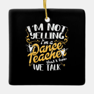 Ornamento De Cerâmica Sou Professora De Dança