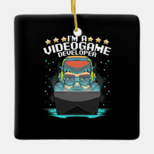 Ornamento De Cerâmica Sou Um Desenvolvedor De Jogo De Vídeo