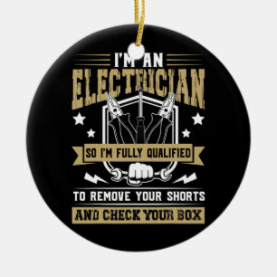 Ornamento De Cerâmica Sou um eletricista, sou totalmente qualificado.