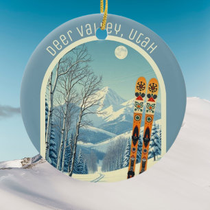 Ornamento De Cerâmica Souvenir da área de esqui Deer Valley Utah