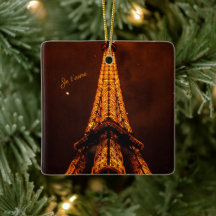 Souvenir Torre Eiffel Clássica e Laranja