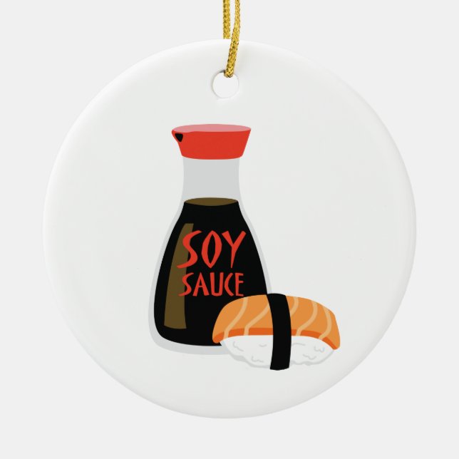 Ornamento De Cerâmica Soy Sauce (Frente)