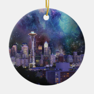 Ornamento De Cerâmica Spacey Seattle