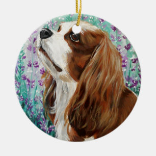 Ornamento De Cerâmica Spaniel de rei descuidado Charles de Blenheim