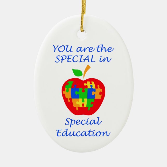 Ornamento De Cerâmica Special Education (Frente)