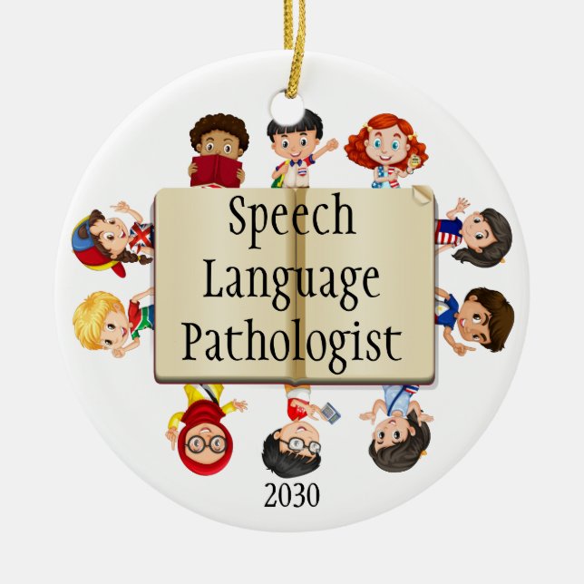 Ornamento De Cerâmica Spectacular Speech-Language Pathologist Kids (Frente)