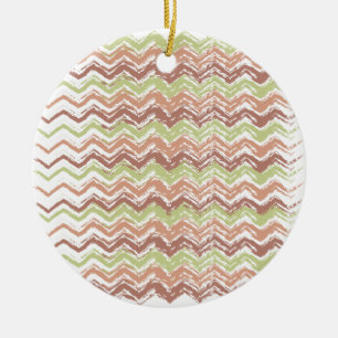 Ornamento De Cerâmica Spice Scribble Chevron ZigZag