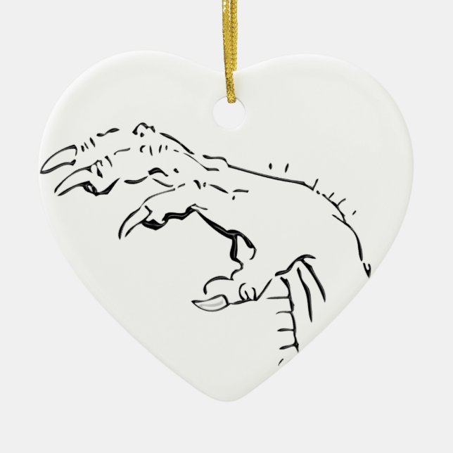 Ornamento De Cerâmica Spooky Claw Hand Eerie (Frente)