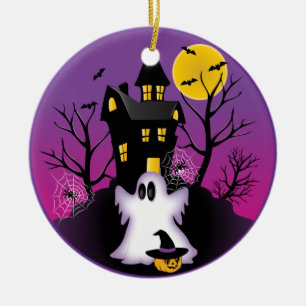 Ornamento De Cerâmica Spooky Halloween Ghost