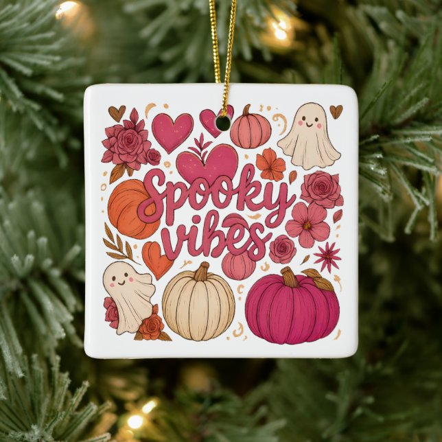 Ornamento De Cerâmica Spooky Vibes - Halloween (Árvore)