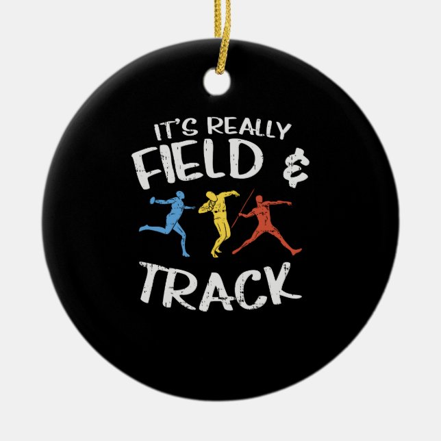 Ornamento De Cerâmica Sport Track And Field Gifts (Frente)