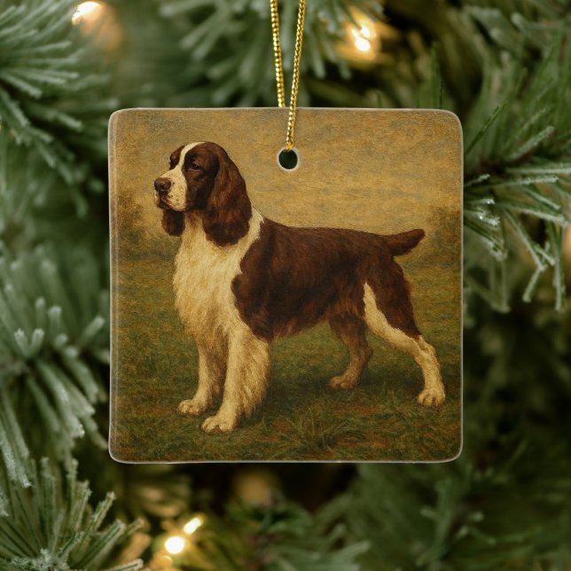 Ornamento De Cerâmica Springer Spaniel Inglês (Árvore)