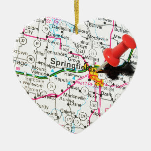 Ornamento De Cerâmica Springfield, Illinois