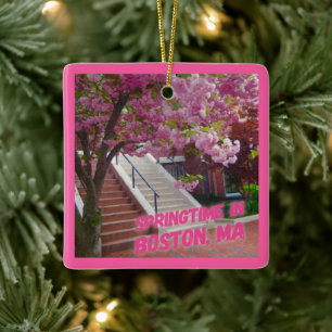 Ornamento De Cerâmica Springtime em Boston, MÃES