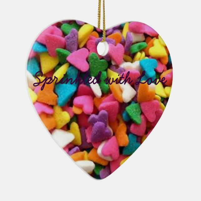 Ornamento De Cerâmica Sprinkled com Amor Suor Sprinkles Ornament (Direito )
