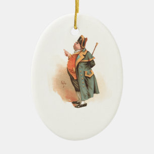 Ornamento De Cerâmica Sr. Bumble de Charles Dickens Oliver Twist do