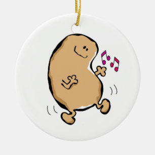 Ornamento De Cerâmica Sr. Humano Feijão Doing Jiggy