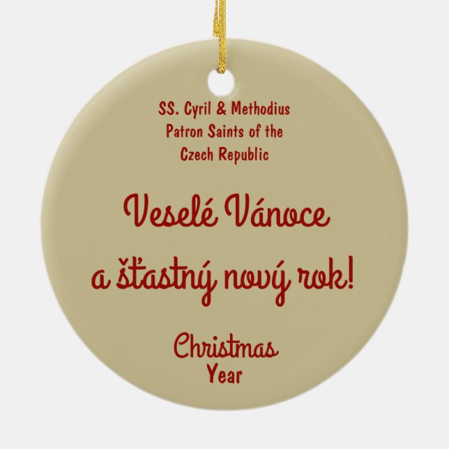 Ornamento De Cerâmica SS. Cyril & Methodius (M 001) (Traseira)