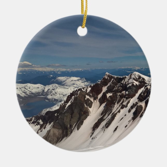 Ornamento De Cerâmica St. Helen do Mt. estada lá, feito isso (Frente)