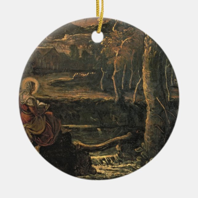 Ornamento De Cerâmica St Mary de Egipto na região selvagem (Frente)