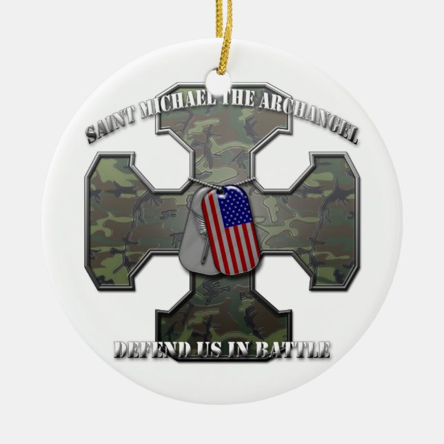 Ornamento De Cerâmica St Michael o arcanjo (Frente)