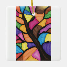 Stain glass tree art