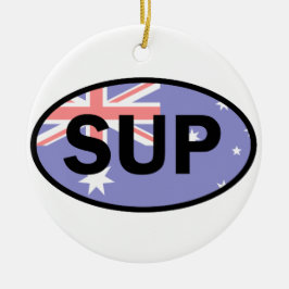 Ornamento De Cerâmica Standup Paddleboard Austrália Sinalizador