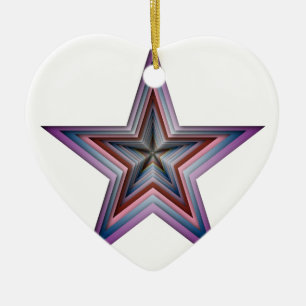 Ornamento De Cerâmica star abstract geometric art