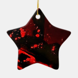 Ornamento De Cerâmica Star dark abstract ornament from recycled plastic