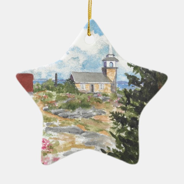 Ornamento De Cerâmica Star Island-Isle of Shoals Star Ornament (Frente)