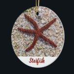 Ornamento De Cerâmica Starfish Ocean Vintage Beach Retro Souvenir<br><div class="desc">Design de Starfish para praia e oceano ou feriado. Starfish retro oceano e asteroidea vintage souvenir para a ilha e viagem de verão. Trabalho de arte de praia de estrelas submarinas para férias e mochilas de praia. Starfish submerso no oceano Retro souvenir para feriado na praia. Starfish Asteroidea design com...</div>