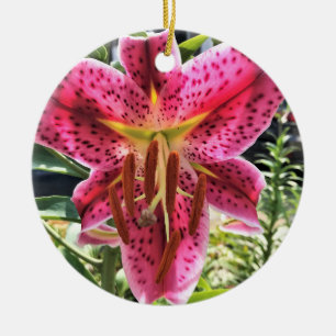 Ornamento De Cerâmica Stargazer Lily Flower