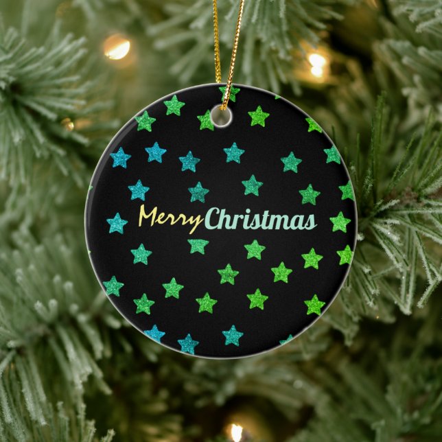 Ornamento De Cerâmica Starry Glittery Felry Christmas (Árvore)