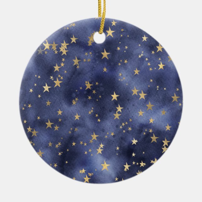 Ornamento De Cerâmica Starry Night (Frente)