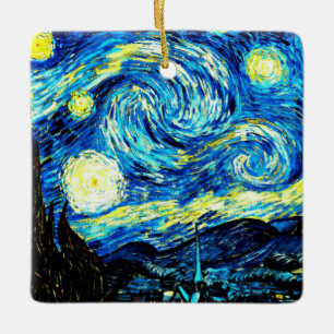 Ornamento De Cerâmica Starry Night, famosa pintura de van Gogh,