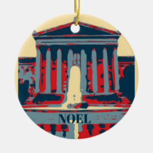 Ornamento De Cerâmica Starry Night Philadelphia, edite texto