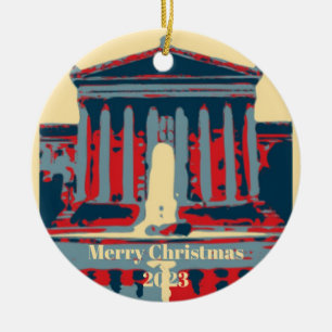 Ornamento De Cerâmica Starry Night Philadelphia, edite texto