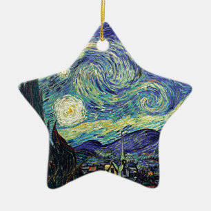 Ornamento De Cerâmica Starry Night por van Gogh