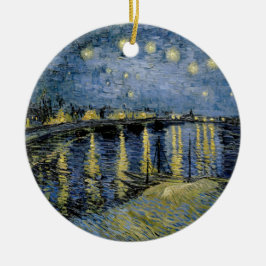 Ornamento De Cerâmica Starry Night Vincent van Gogh