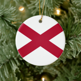 Ornamento De Cerâmica State of Alabama Flag