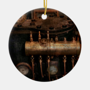 Ornamento De Cerâmica Steampunk - Encanamento - A matriz de válvulas