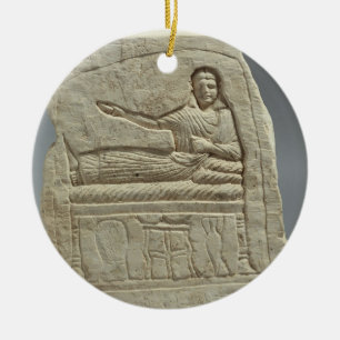 Ornamento De Cerâmica Stela funerário em nome da senhora Artemis, franc
