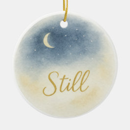Ornamento De Cerâmica “Still” Watercolor Christmas Ornament