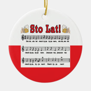 Ornamento De Cerâmica Sto Lat! Música Com Cerveja Mugs