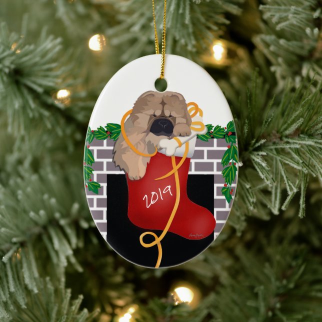 Ornamento De Cerâmica STOCKING STUFFER 2019 Pomada de papoila-da-vaca (Árvore)