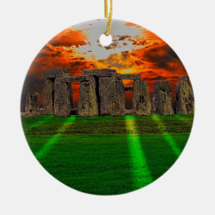Ornamento De Cerâmica Stonehenge Celtic Standstone Stones na Grã-Bretanh