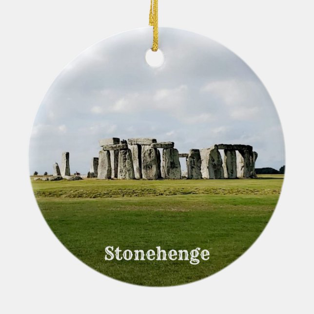 Ornamento De Cerâmica Stonehenge England Souvenir Ornament (Traseira)