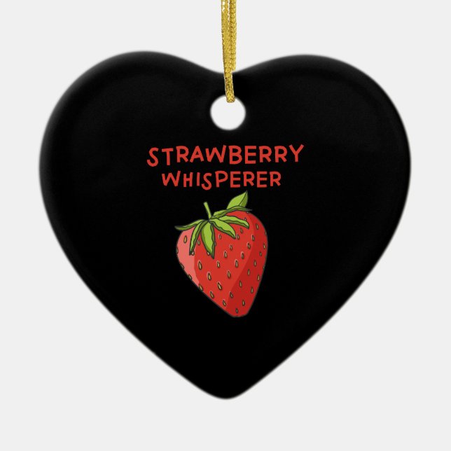 Ornamento De Cerâmica Strawberry Whisperer (Frente)