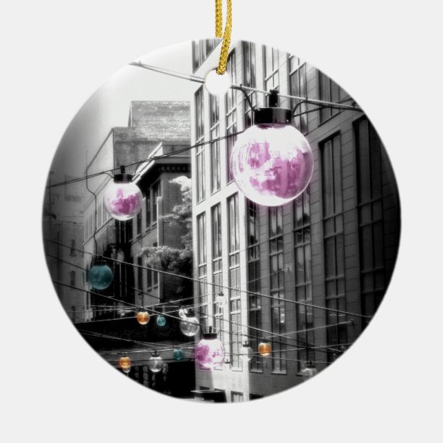 Ornamento De Cerâmica Street Lights Urban Art (Frente)